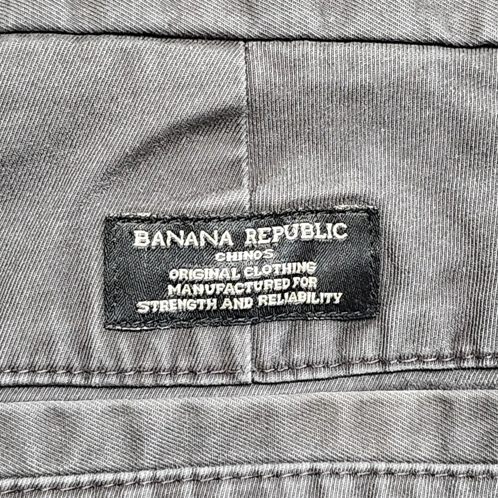 Banana Republic Mason Chino Pants Mens 32x28‎ Gray Casual Stretch Cotton Blend